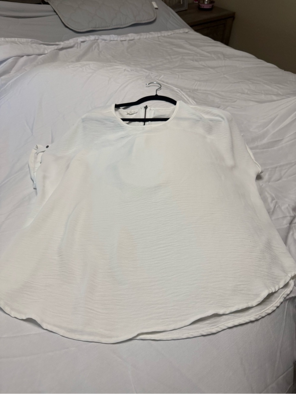 Maurices White Textured Short-Sleeve Top